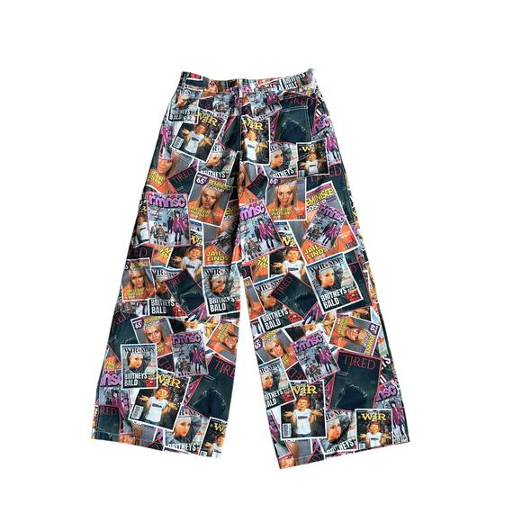 Reminisce Tabloid Magazine Pants Womens Medium - Picture 5 of 7